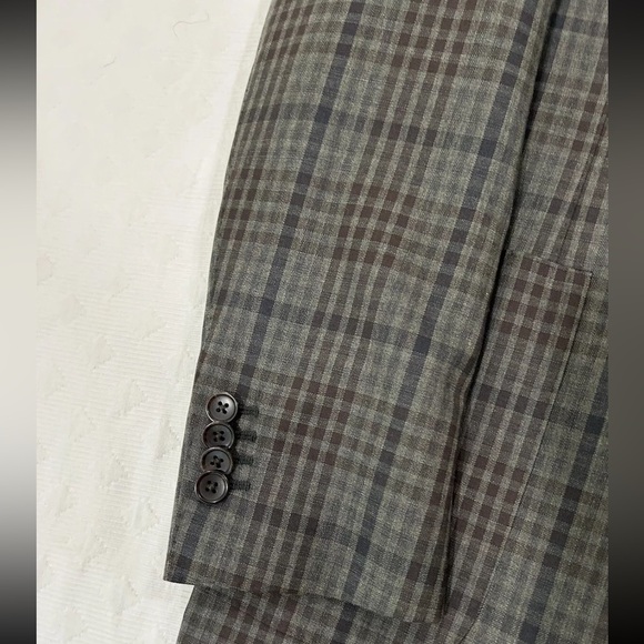 Suitsupply Green Brown Check Blazer 40S - Picture 3 of 7